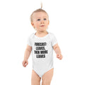 FORECAST: LEAVES, THEN MORE LEAVES baby bodysuit, white