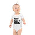 NOBODY ISSUED A MANUAL baby bodysuit, white