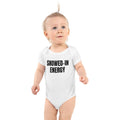 SNOWED-IN ENERGY baby bodysuit, white