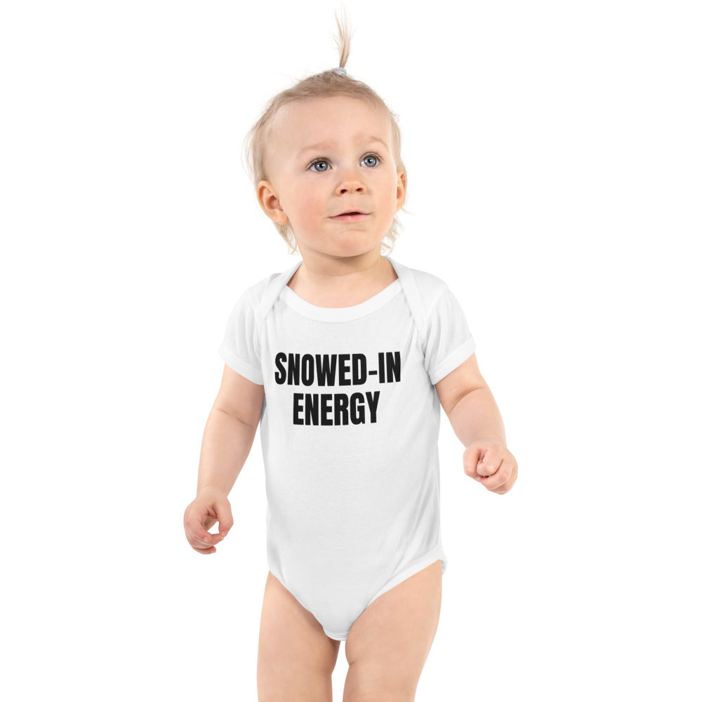 SNOWED-IN ENERGY baby bodysuit, white