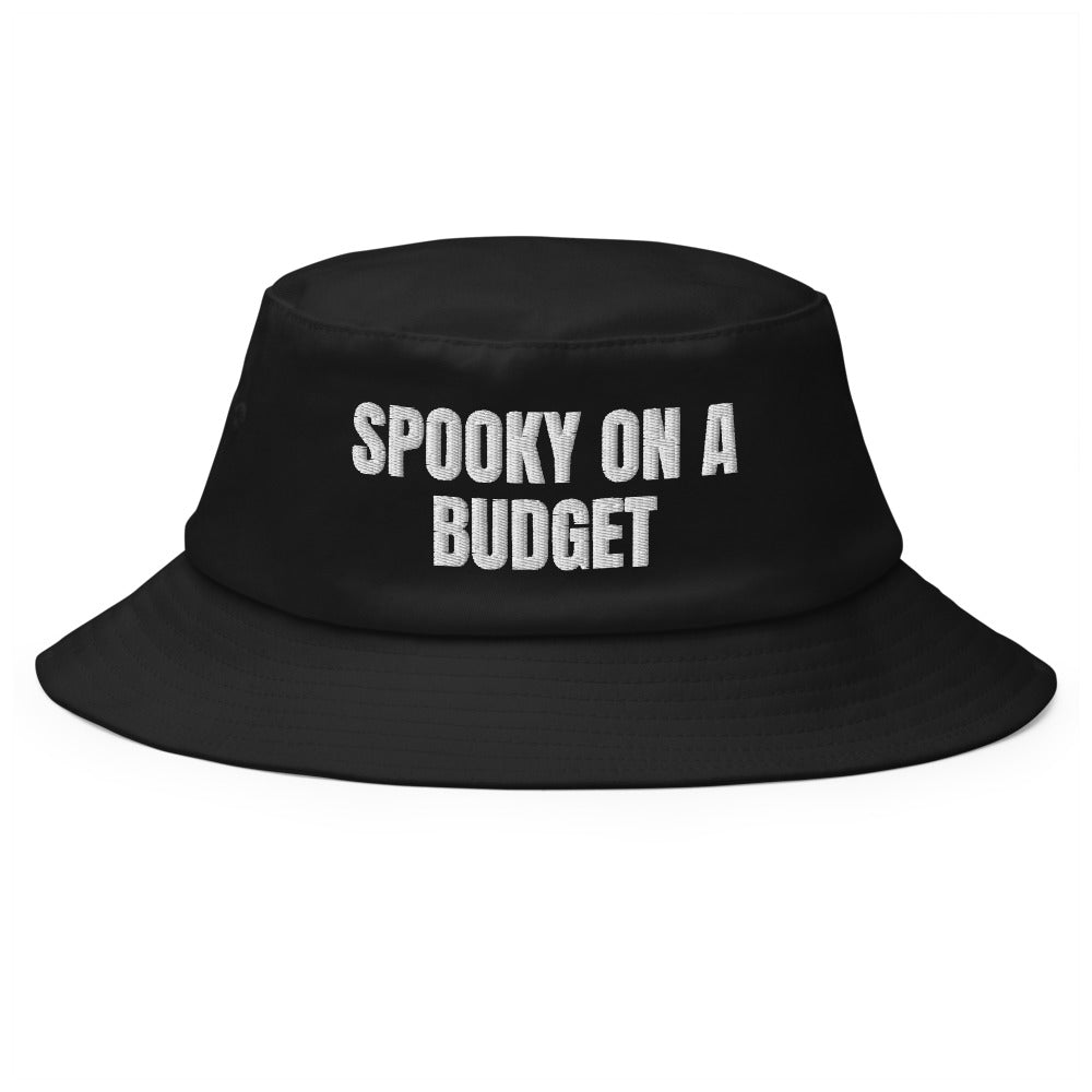 SPOOKY ON A BUDGET bucket hat, black