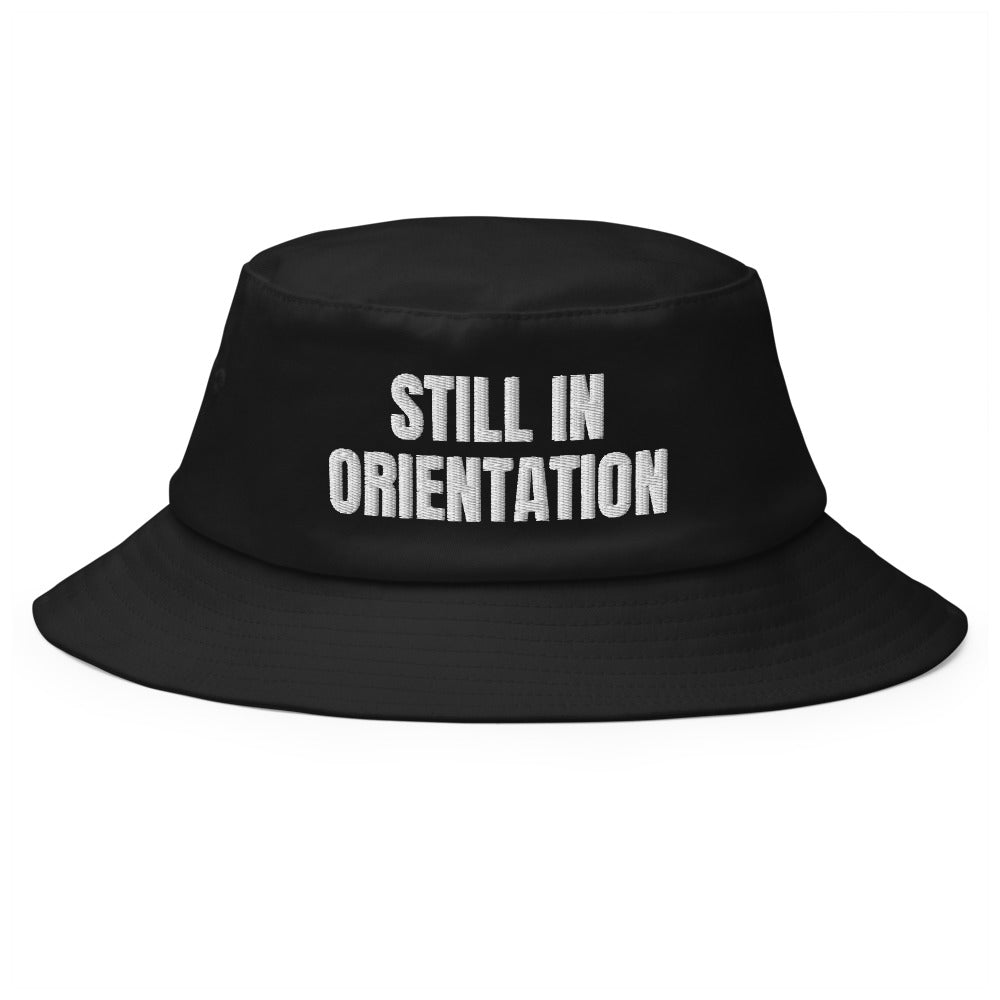 STILL IN ORIENTATION bucket hat, black