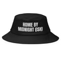 HOME BY MIDNIGHT (ISH) bucket hat, black