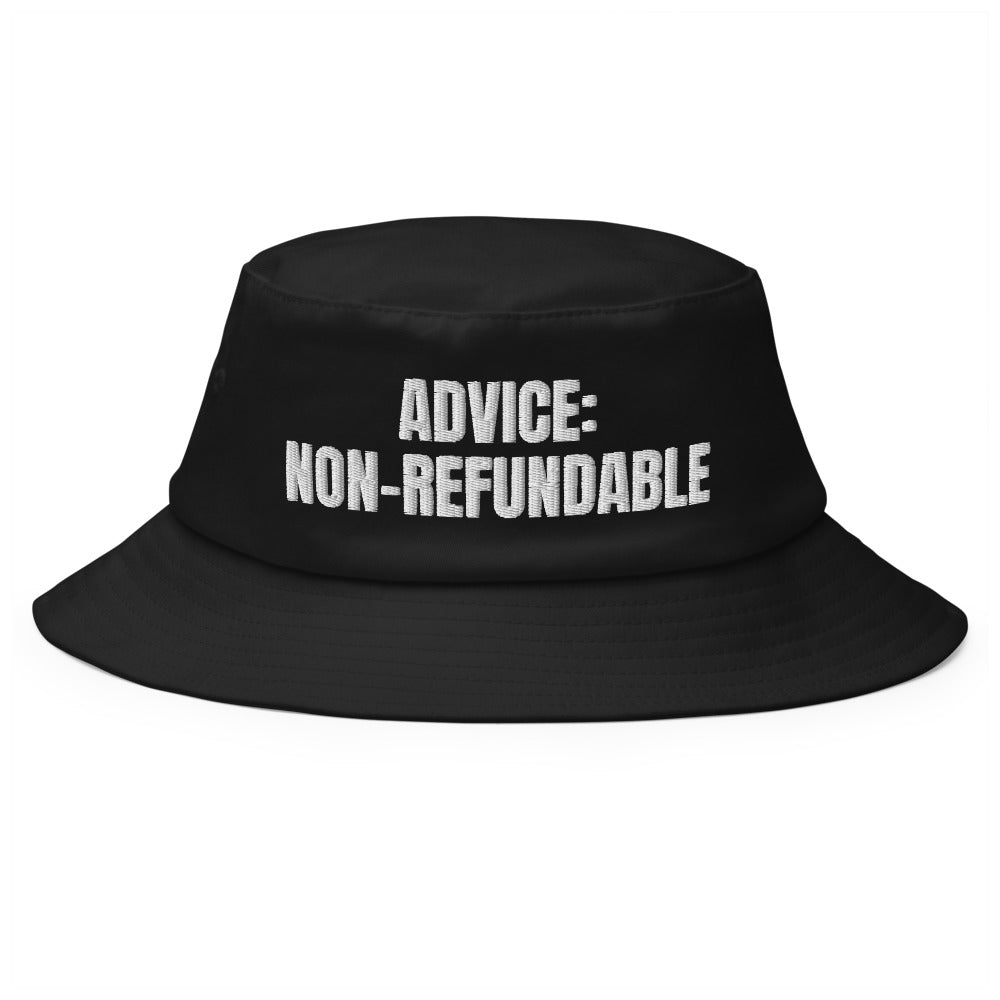 ADVICE: NON-REFUNDABLE bucket hat, black