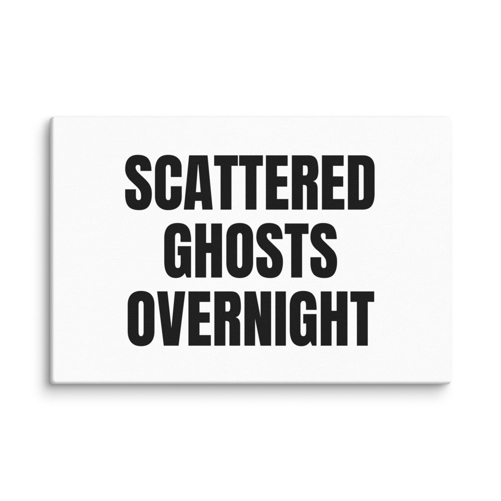 SCATTERED GHOSTS OVERNIGHT canvas print