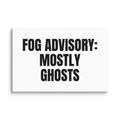 FOG ADVISORY: MOSTLY GHOSTS canvas print