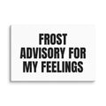FROST ADVISORY FOR MY FEELINGS canvas print