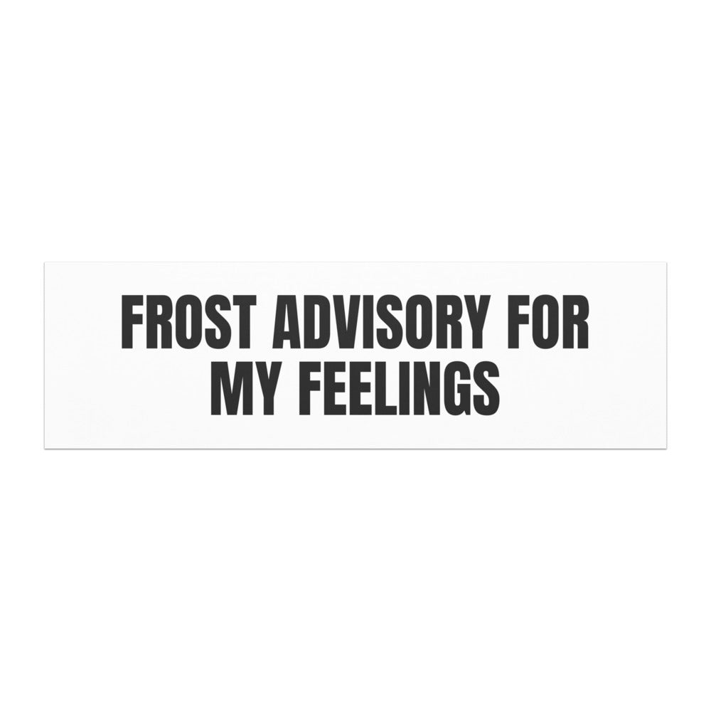 FROST ADVISORY FOR MY FEELINGS car magnet