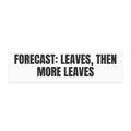 FORECAST: LEAVES, THEN MORE LEAVES car magnet