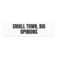 SMALL TOWN, BIG OPINIONS car magnet