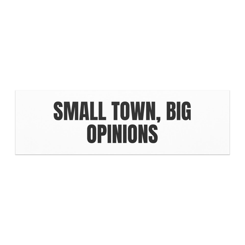 SMALL TOWN, BIG OPINIONS car magnet