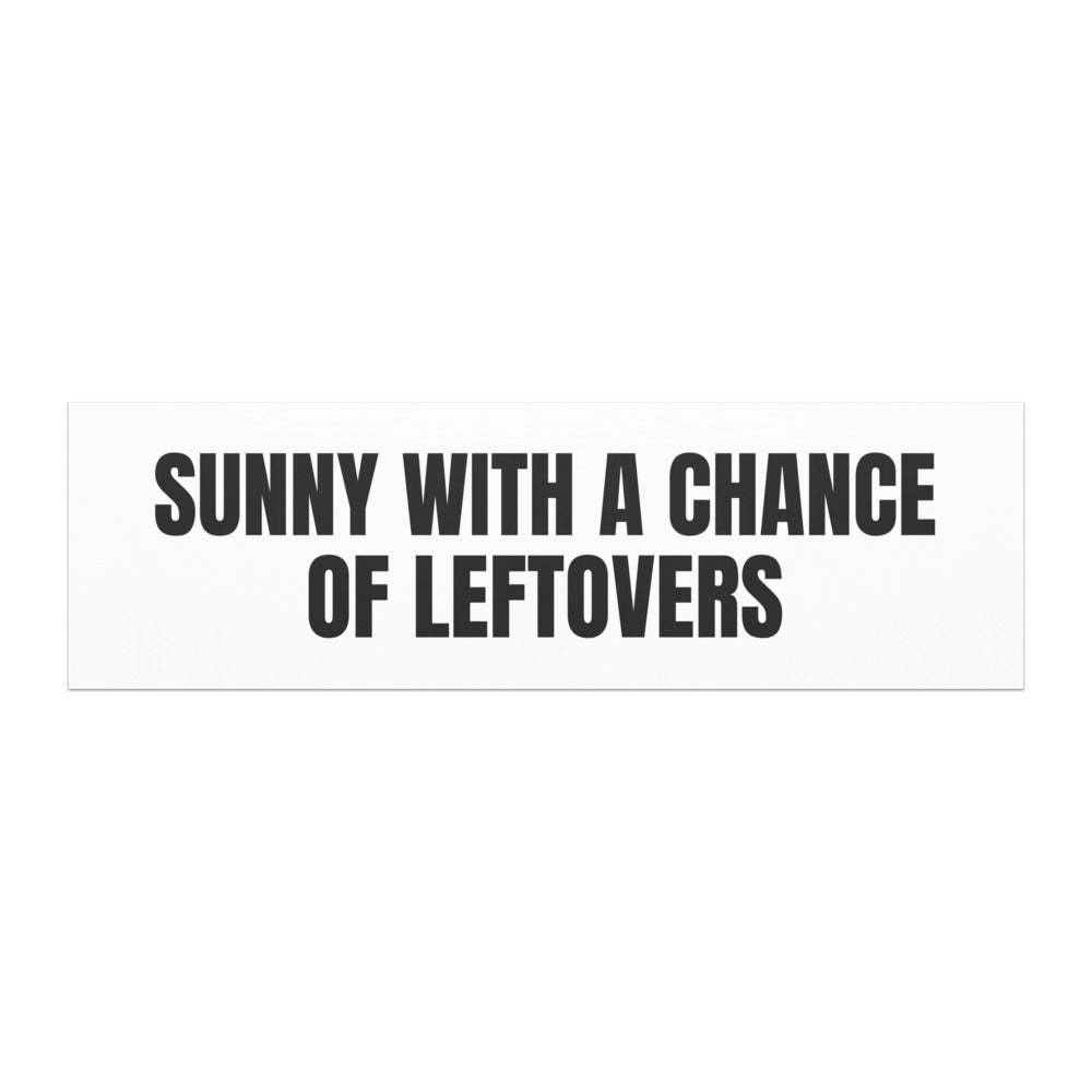 SUNNY WITH A CHANCE OF LEFTOVERS car magnet