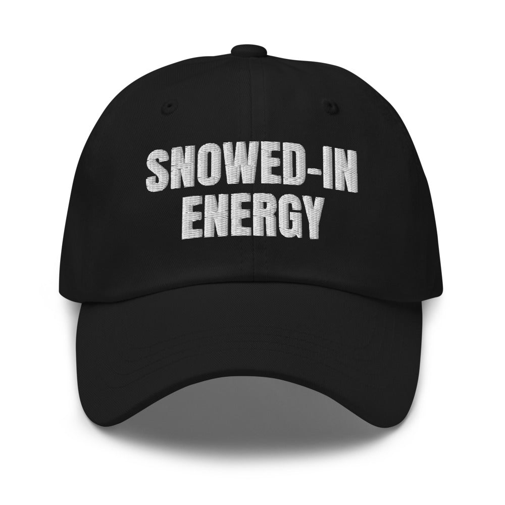 SNOWED-IN ENERGY dad hat, black