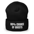 80% CHANCE OF GHOSTS beanie, black