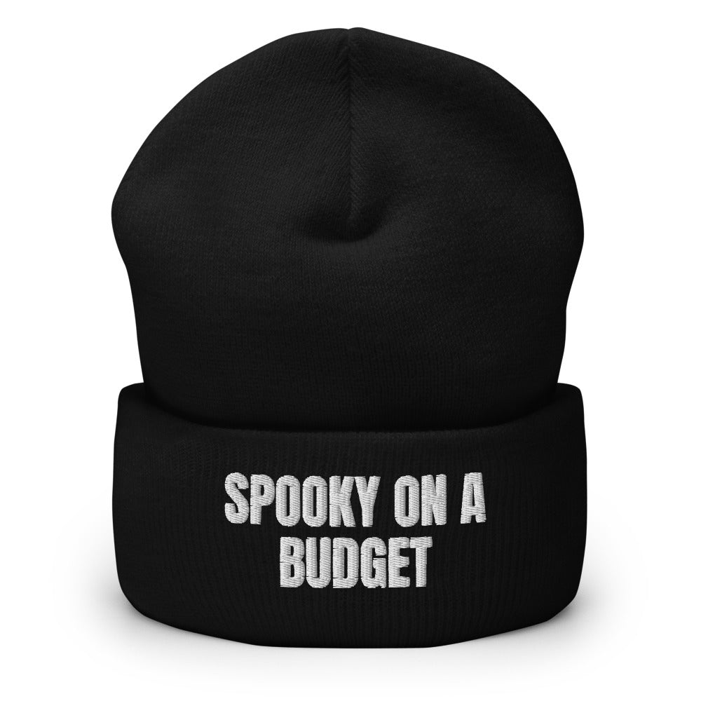 SPOOKY ON A BUDGET beanie, black