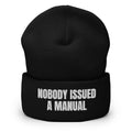 NOBODY ISSUED A MANUAL beanie, black