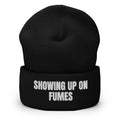 SHOWING UP ON FUMES beanie, black