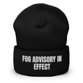 FOG ADVISORY IN EFFECT beanie, black