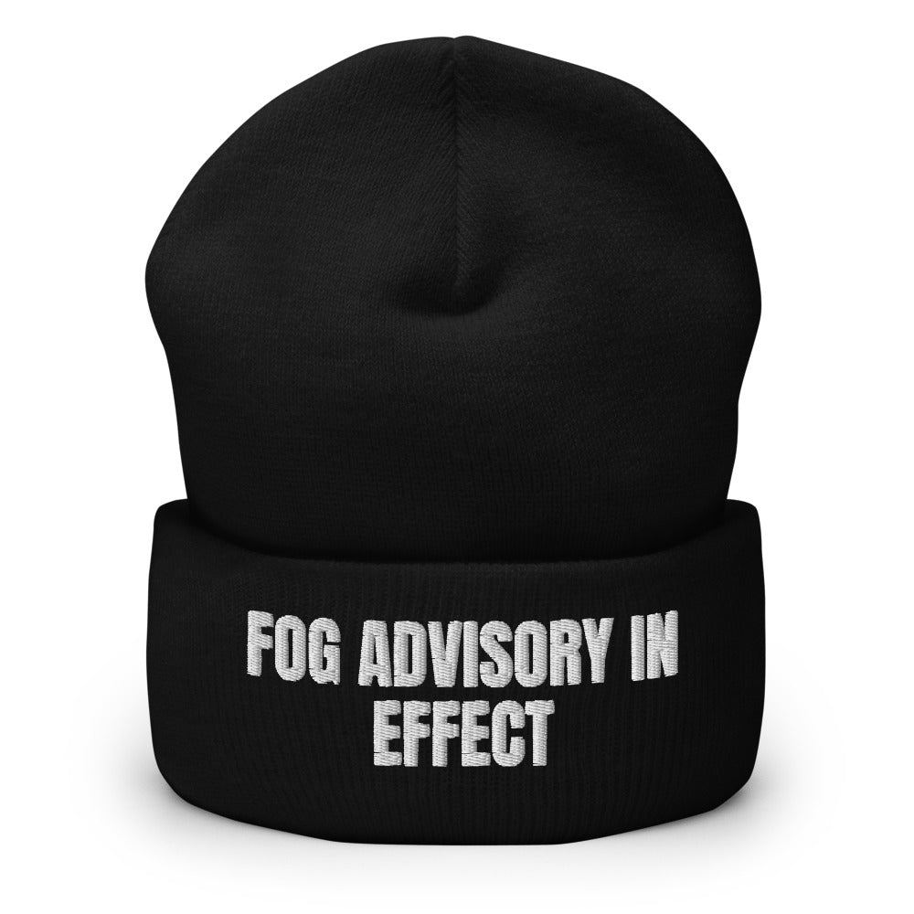 FOG ADVISORY IN EFFECT beanie, black