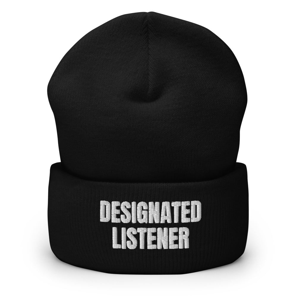 DESIGNATED LISTENER beanie, black