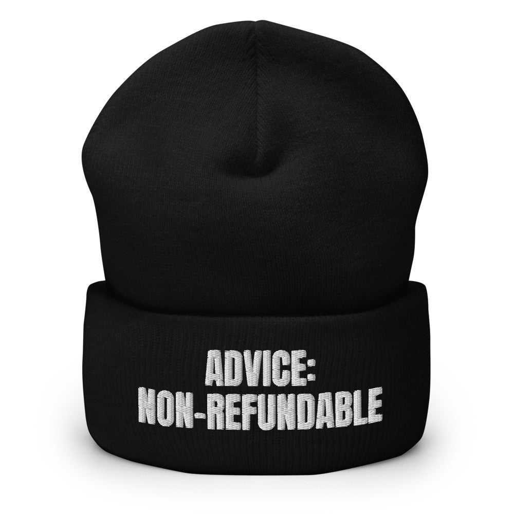 ADVICE: NON-REFUNDABLE beanie, black