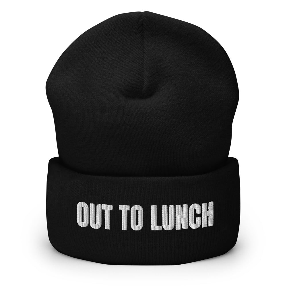 OUT TO LUNCH beanie, black