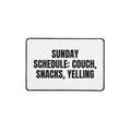 SUNDAY SCHEDULE: COUCH, SNACKS, YELLING desk mat