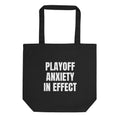PLAYOFF ANXIETY IN EFFECT tote bag, black