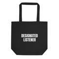 DESIGNATED LISTENER tote bag, black