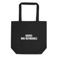 ADVICE: NON-REFUNDABLE tote bag, black