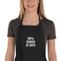 40% CHANCE OF NAPS apron, black