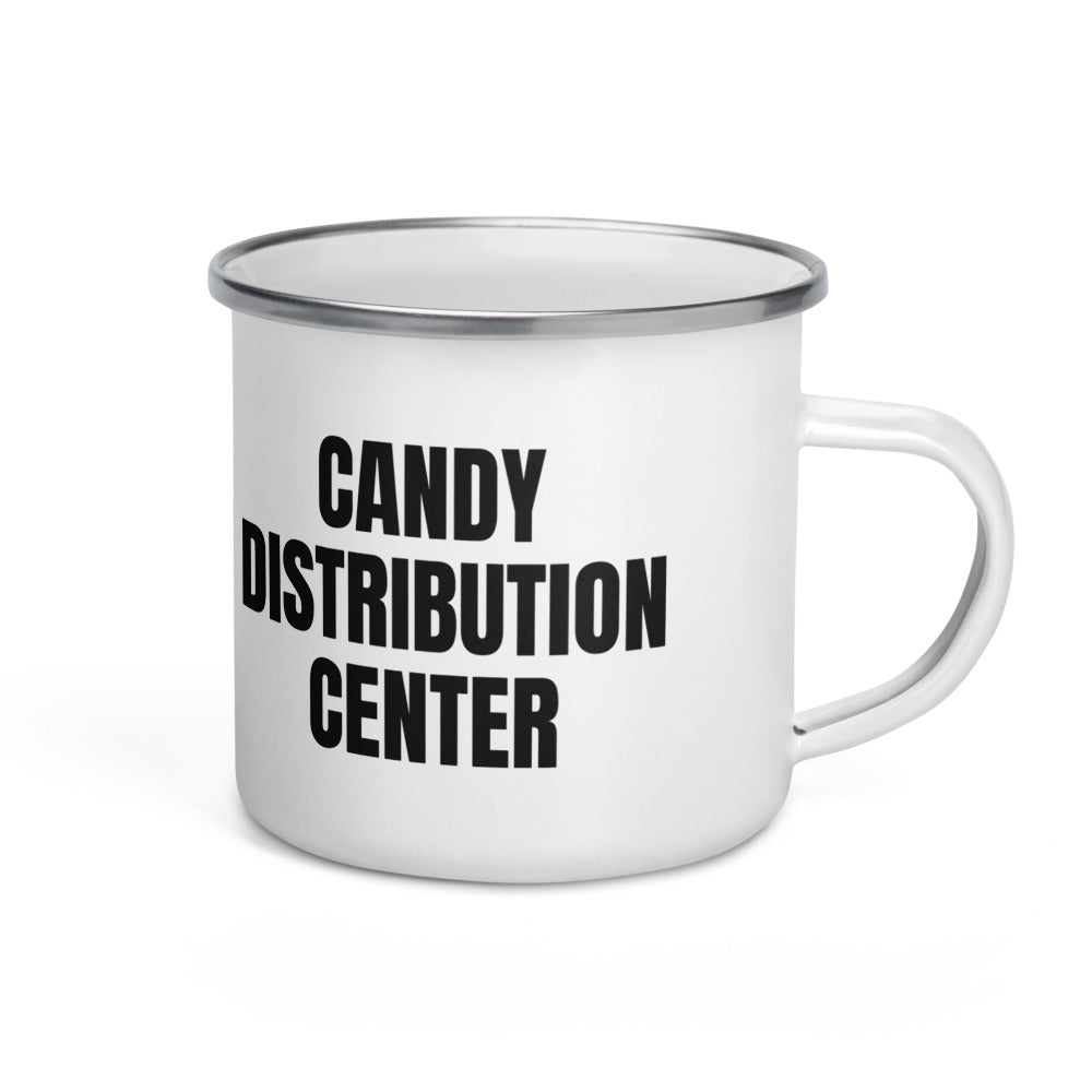 CANDY DISTRIBUTION CENTER enamel camp mug