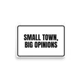 SMALL TOWN, BIG OPINIONS poster