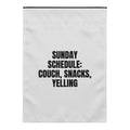 SUNDAY SCHEDULE: COUCH, SNACKS, YELLING yard flag
