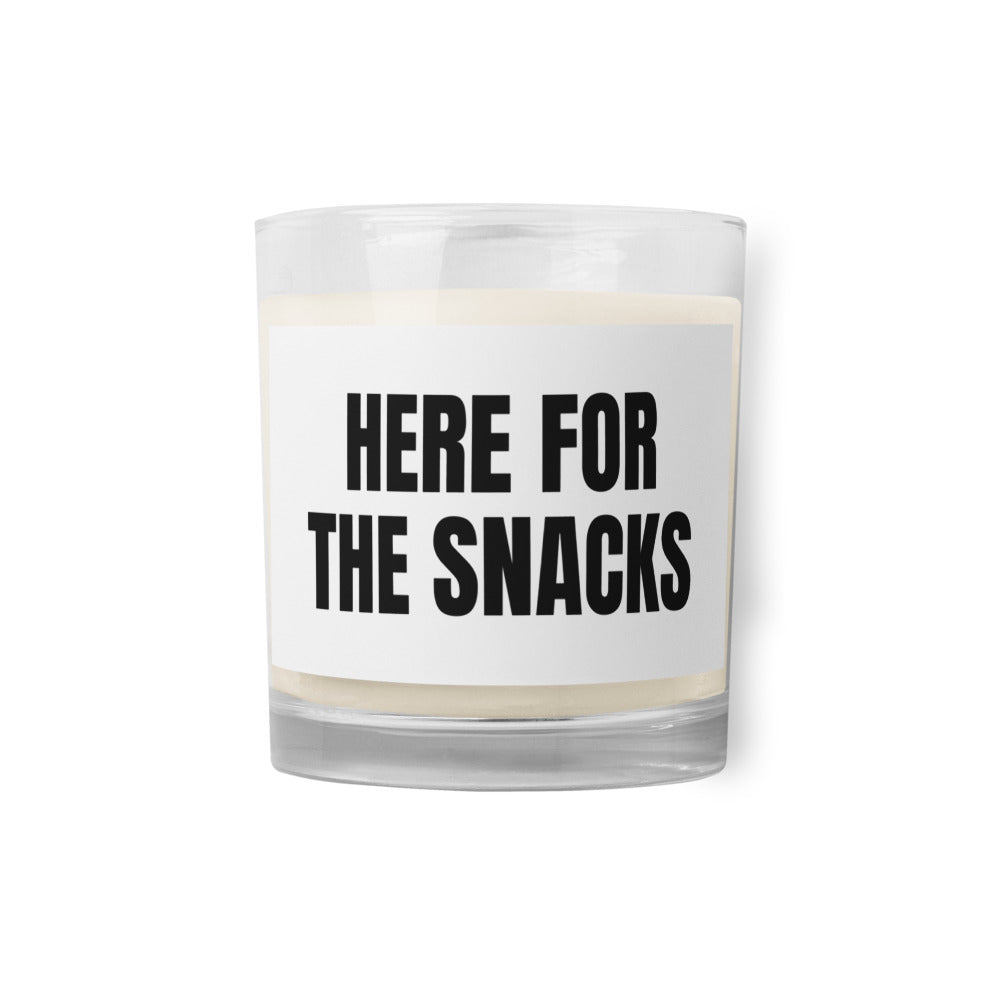 HERE FOR THE SNACKS candle