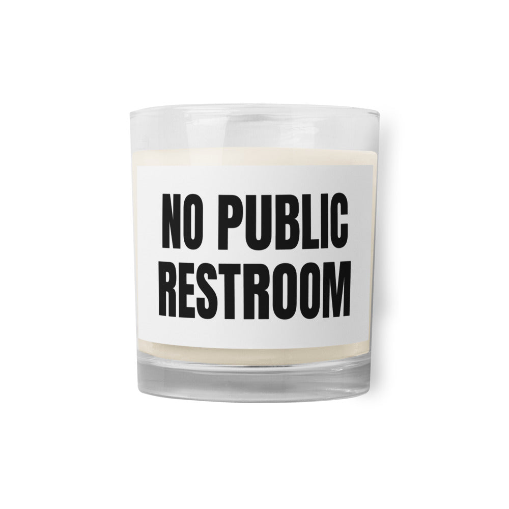 NO PUBLIC RESTROOM candle