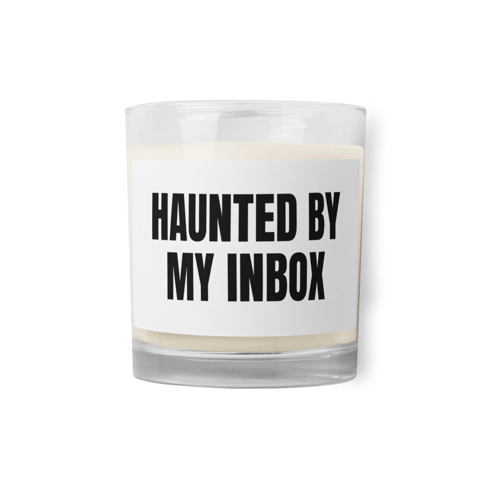 HAUNTED BY MY INBOX candle