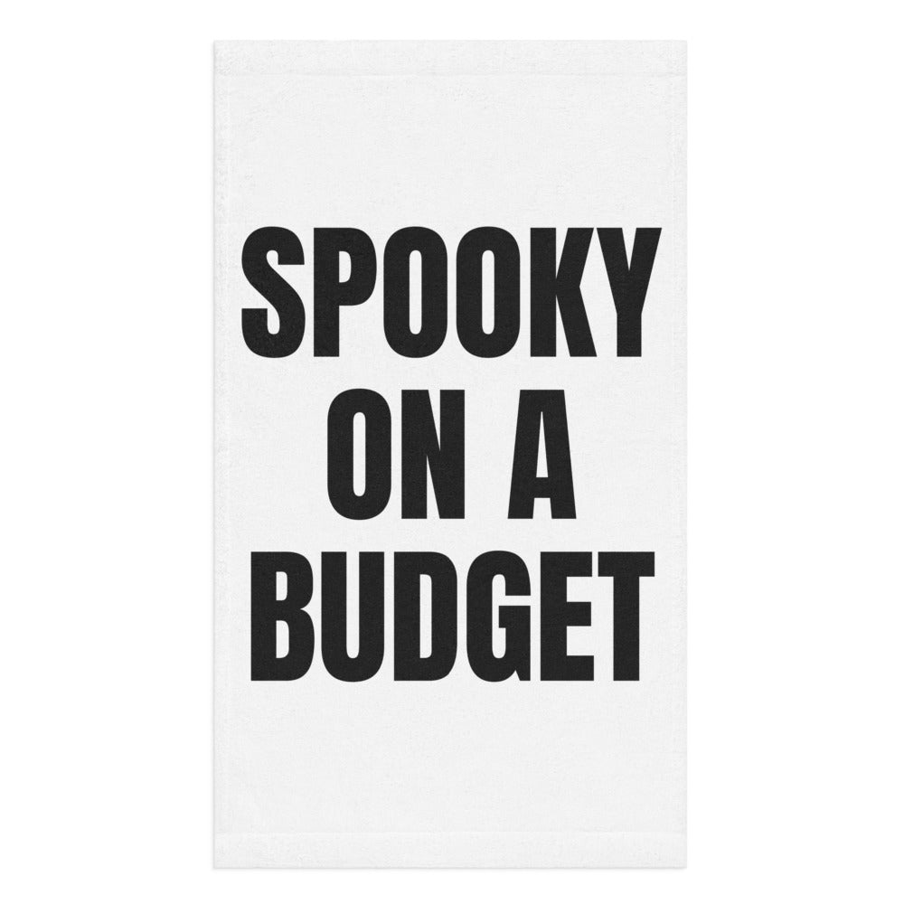SPOOKY ON A BUDGET hand towel