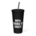 80% CHANCE OF GHOSTS tumbler, black