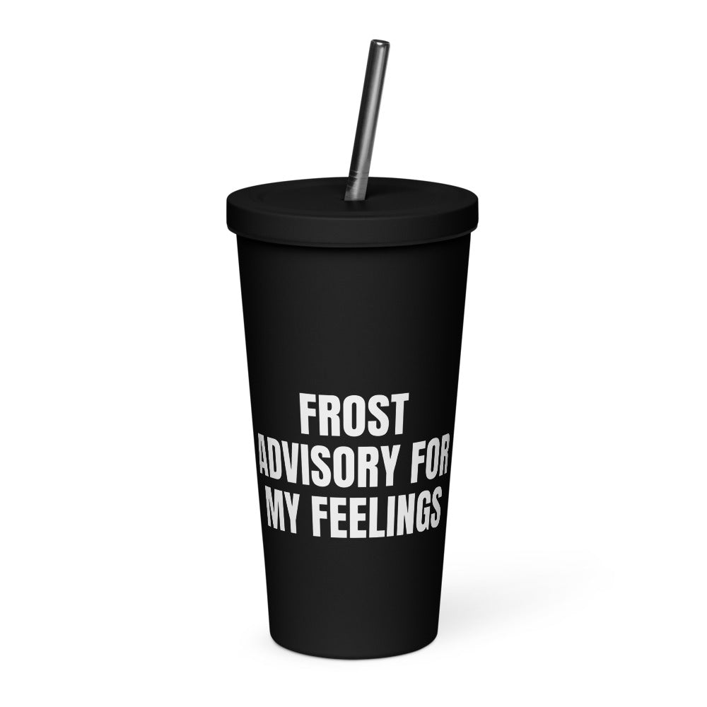 FROST ADVISORY FOR MY FEELINGS tumbler, black