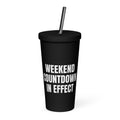 WEEKEND COUNTDOWN IN EFFECT tumbler, black