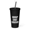 GROUP CHAT SURVIVOR tumbler, black
