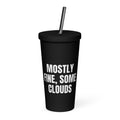 MOSTLY FINE, SOME CLOUDS tumbler, black