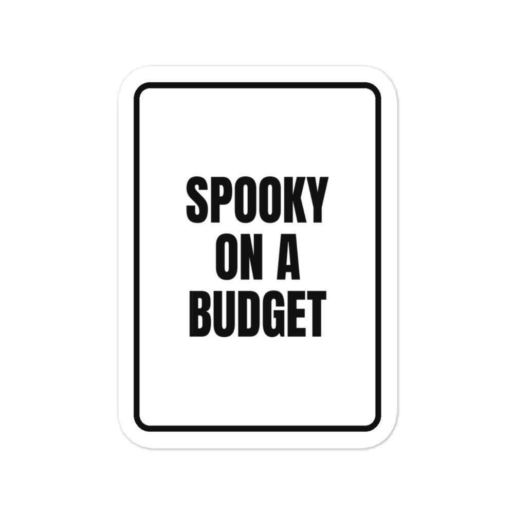 SPOOKY ON A BUDGET vinyl decal