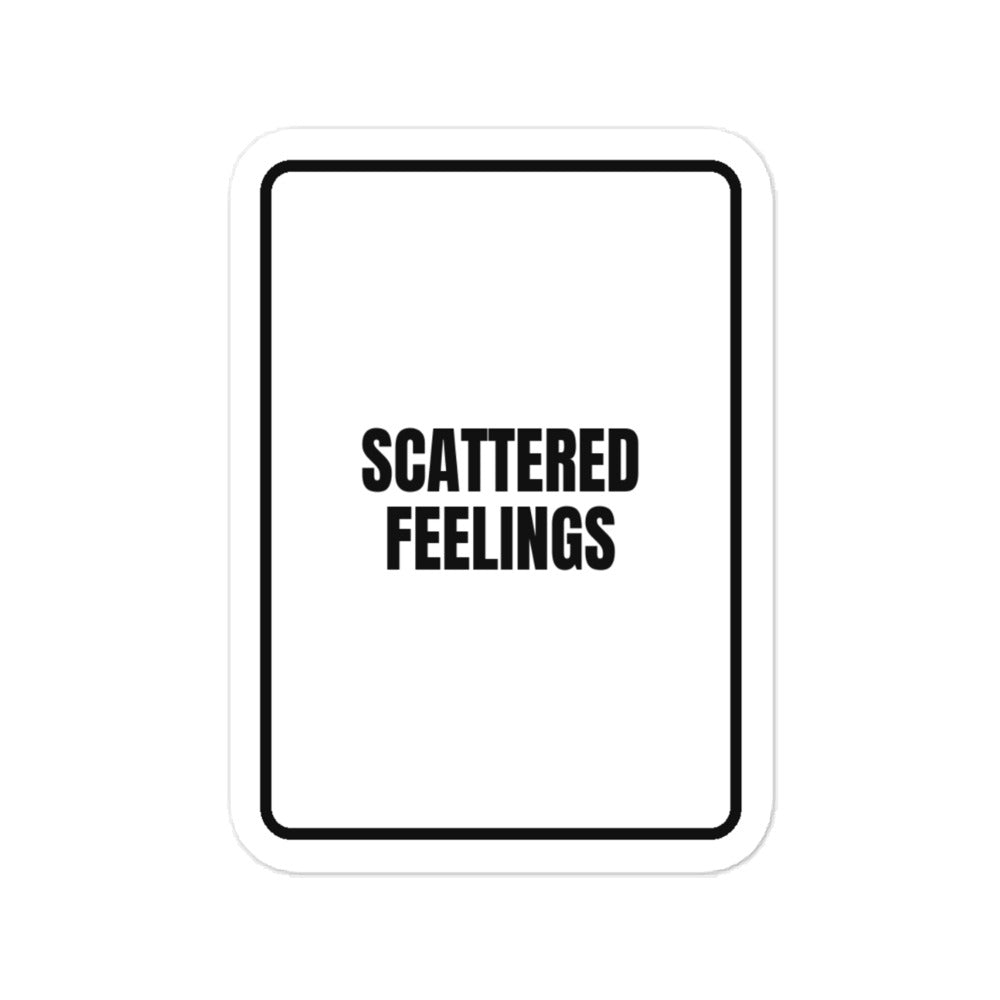SCATTERED FEELINGS vinyl decal