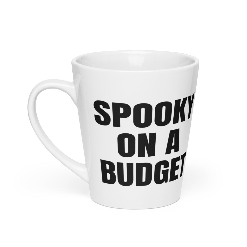 SPOOKY ON A BUDGET latte mug