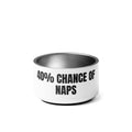 40% CHANCE OF NAPS pet bowl