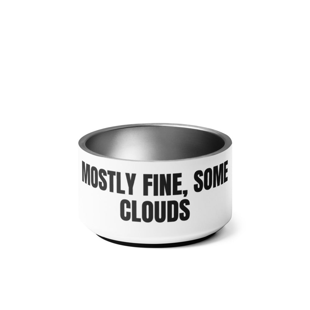 MOSTLY FINE, SOME CLOUDS pet bowl