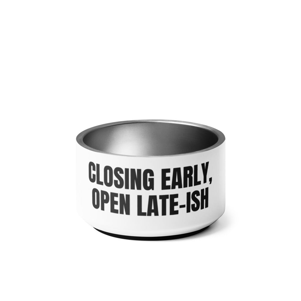 CLOSING EARLY, OPEN LATE-ISH pet bowl