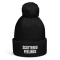 SCATTERED FEELINGS pom-pom beanie, black